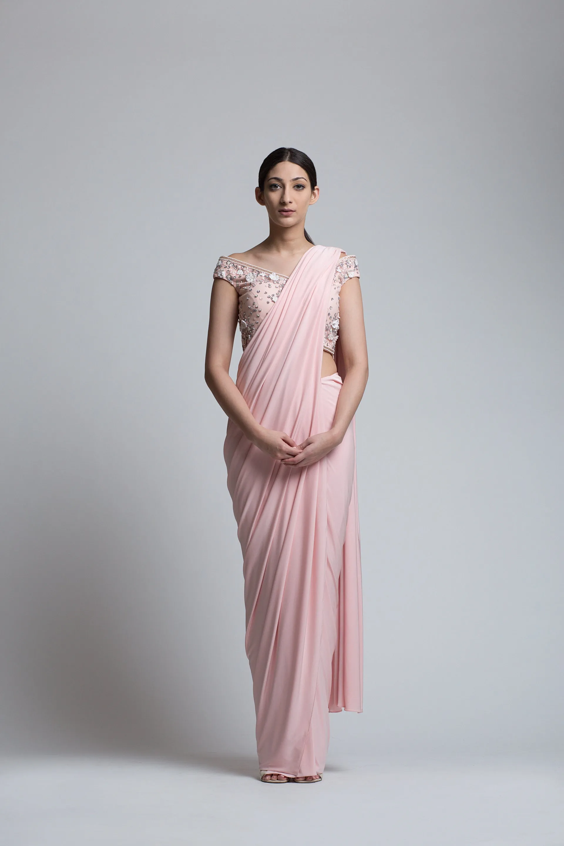BLUSH SARI DRAPE