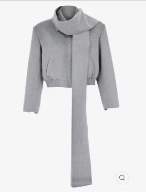 Bomber Wool Jacket - Grey