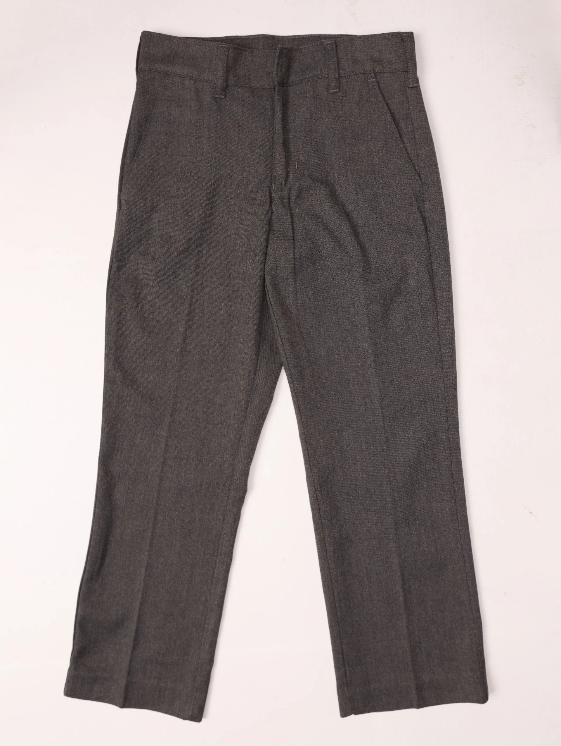 Boys Flat Front School Trouser - Grey