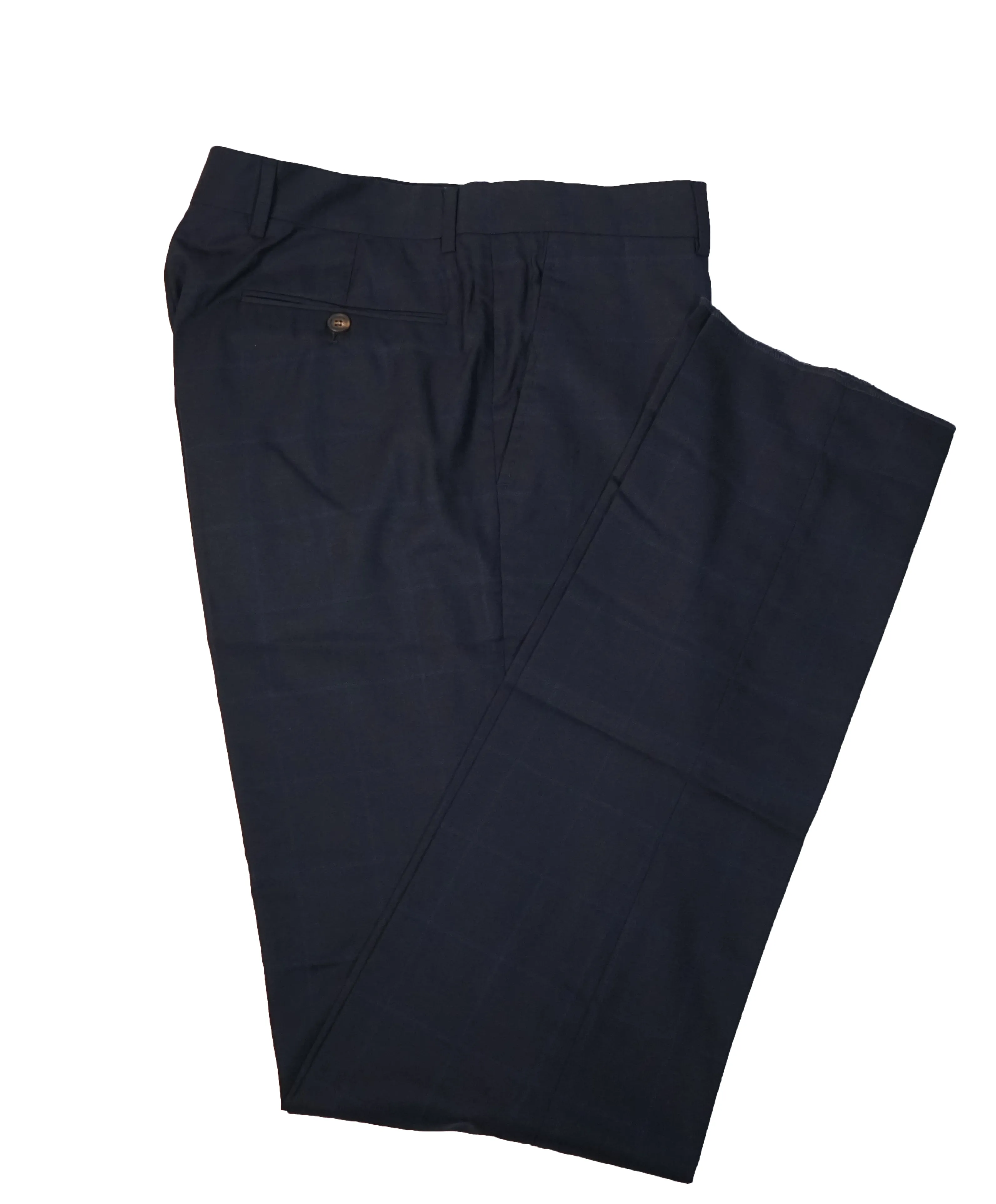 BRUNELLO CUCINELLI - Windowpane Wool & Silk Flat Front Pants - 34W