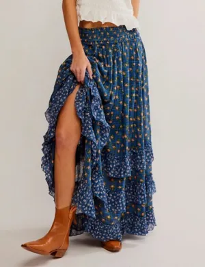 Brynn Maxi Skirt, Chambray/Combo