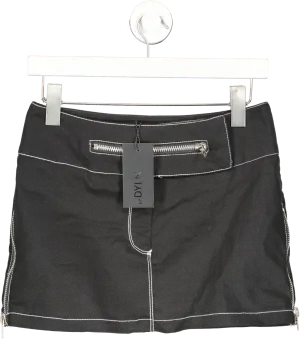 By Dyln Black Vaeda Skirt In Licorice UK XS