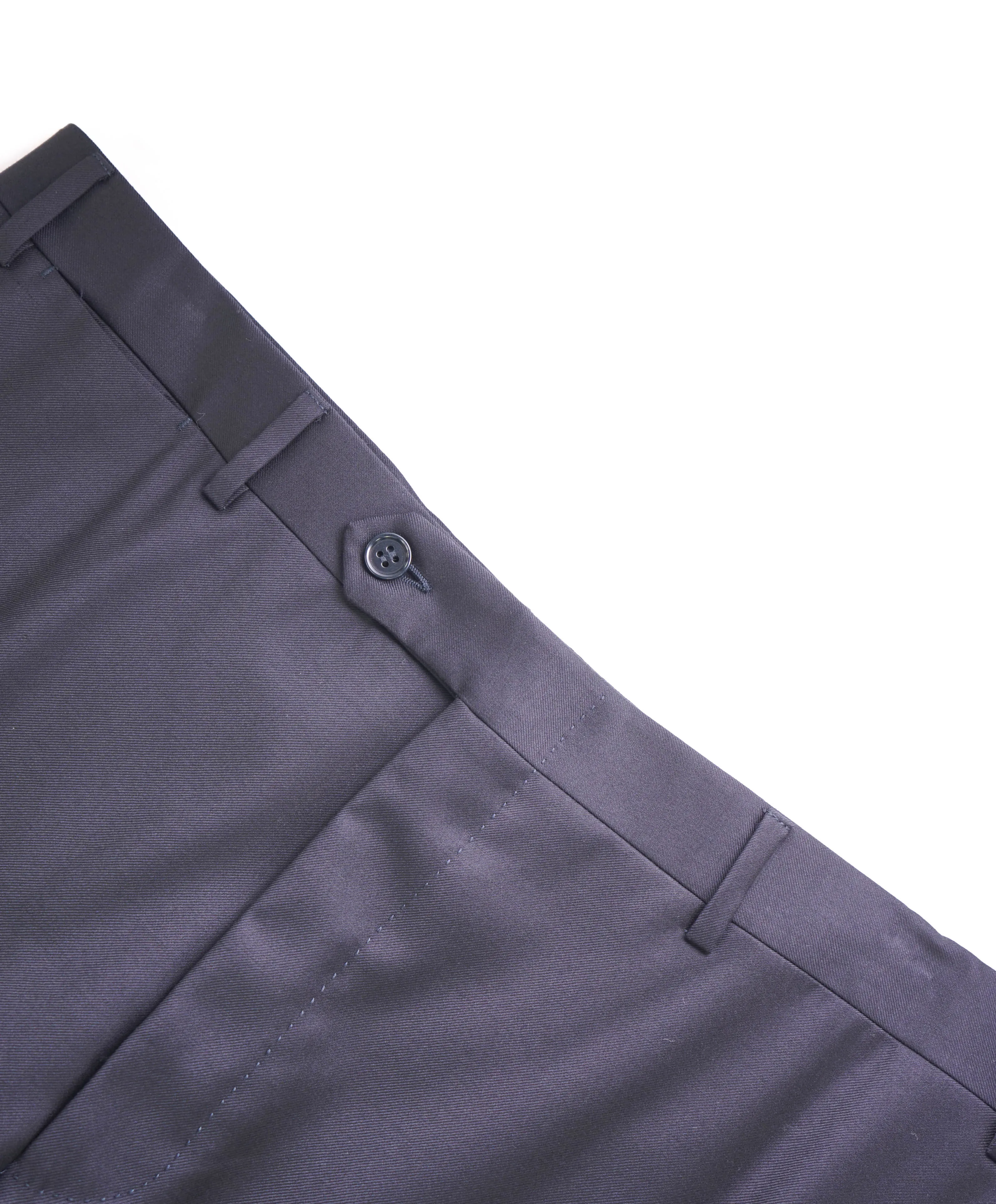 CANALI - Navy Blue *CLOSET STAPLE* Wool Flat Front Dress Pants - 35W