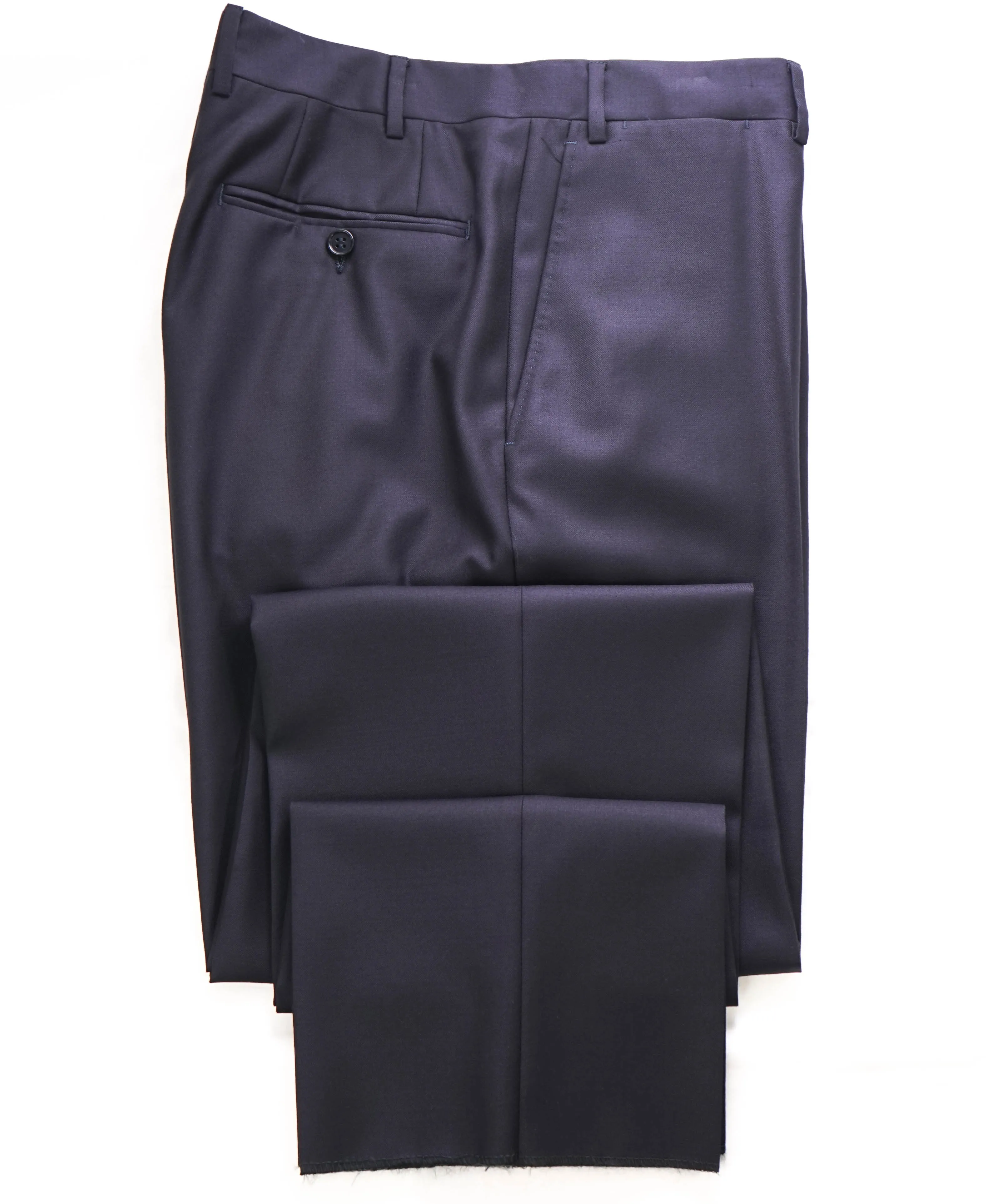 CANALI - Navy Blue *CLOSET STAPLE* Wool Flat Front Dress Pants - 35W
