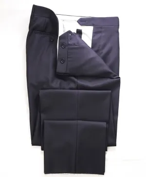 CANALI - Navy Blue *CLOSET STAPLE* Wool Flat Front Dress Pants - 35W