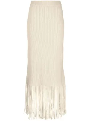 Cashmere Blend Midi Skirt