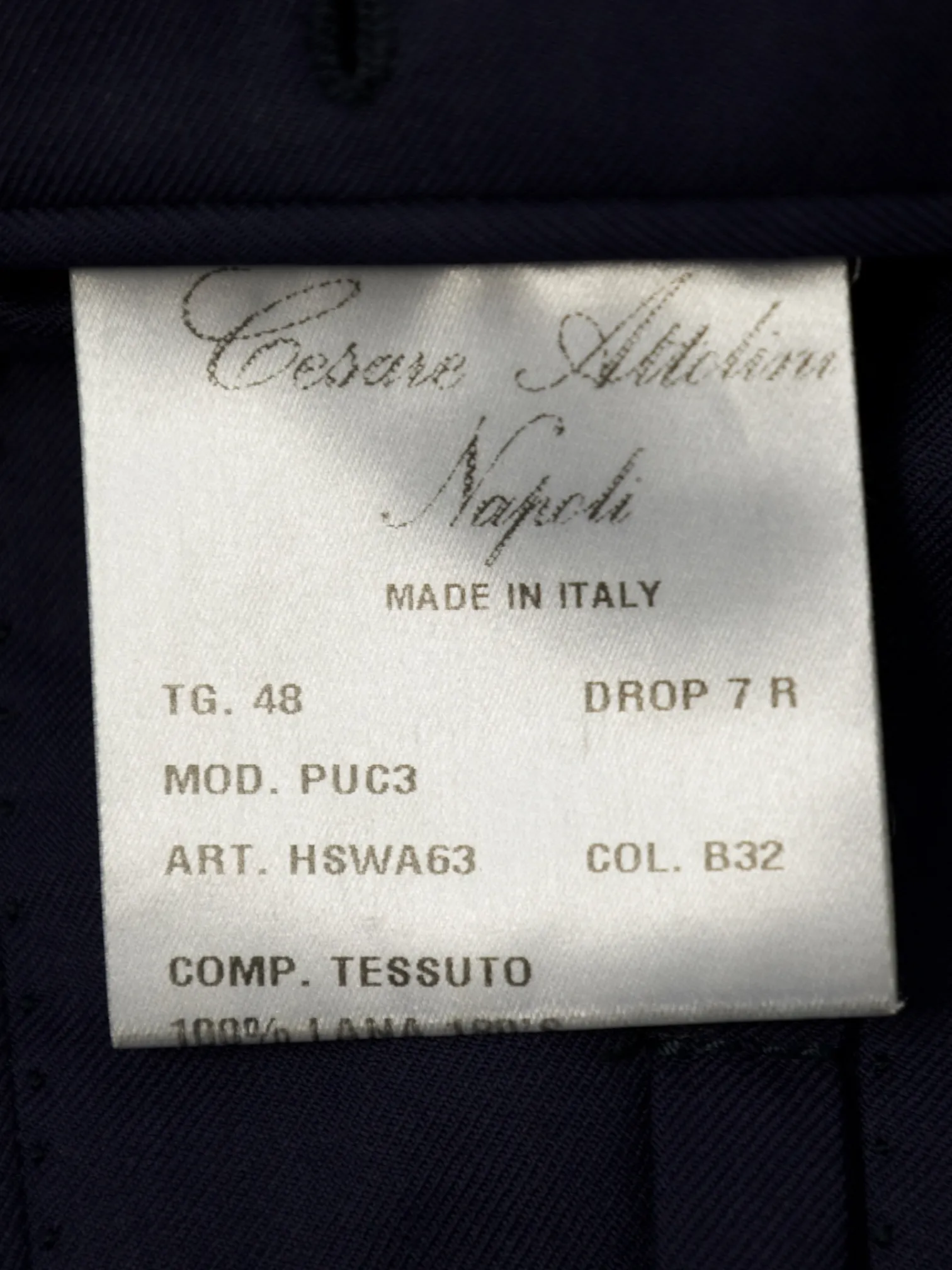 Cesare Attolini Navy Super 180's Sartorial Trousers