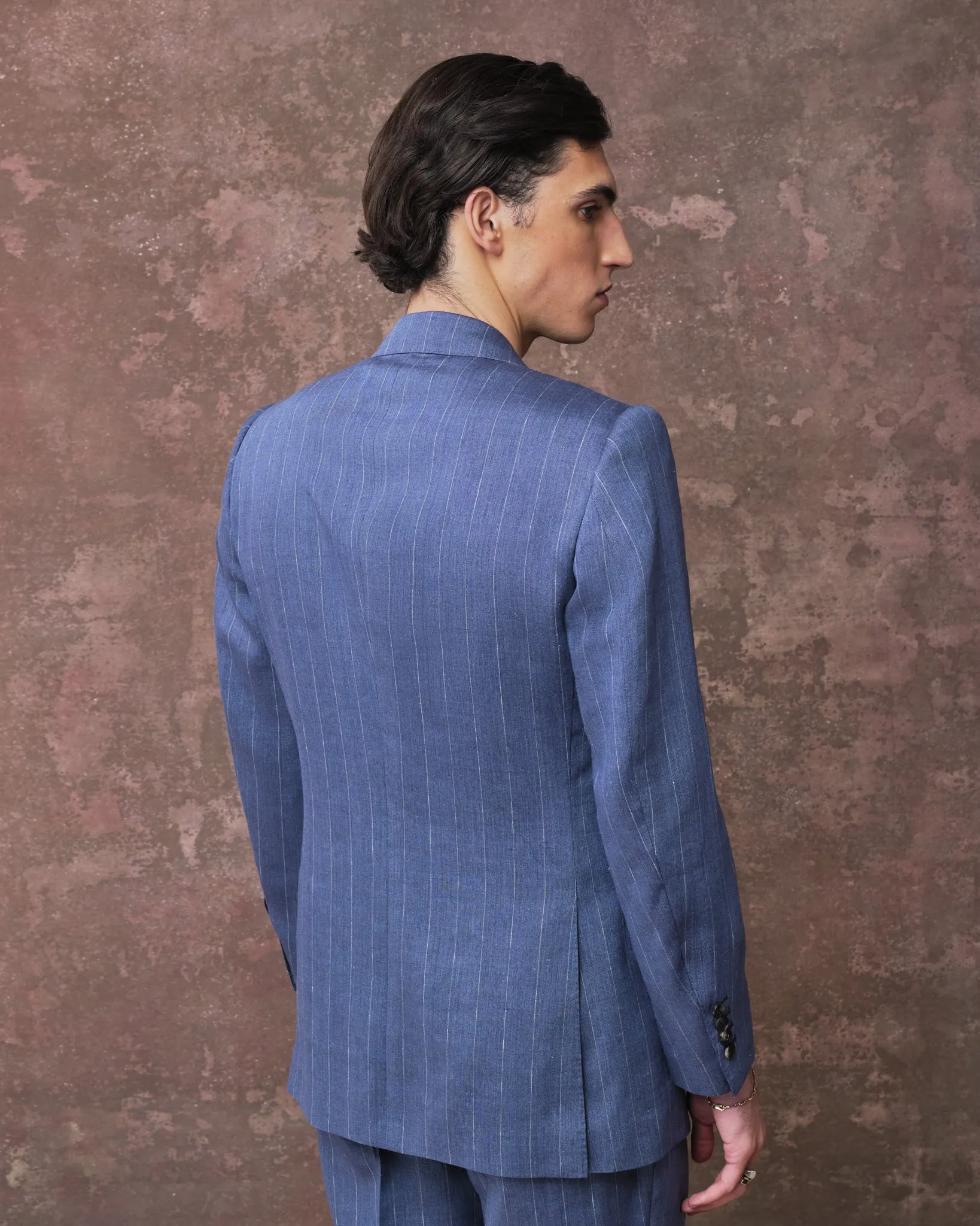 Chambray Pinstripe Suit