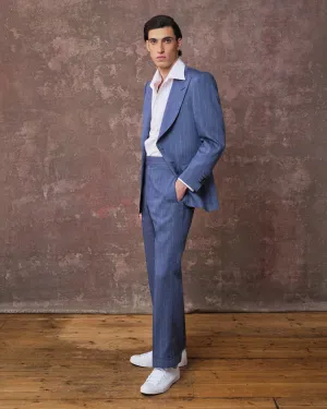 Chambray Pinstripe Suit