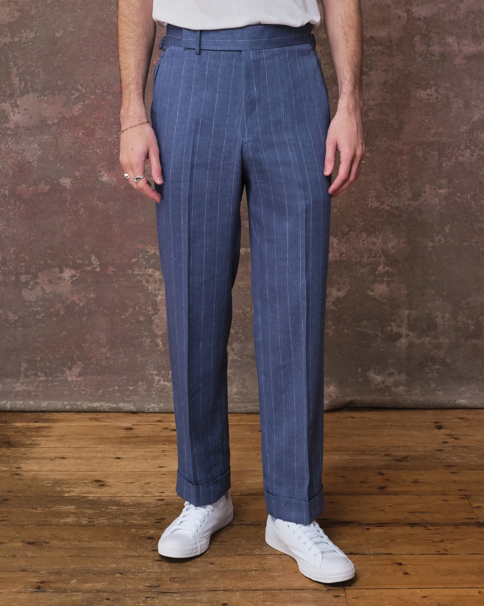 Chambray Pinstripe Suit
