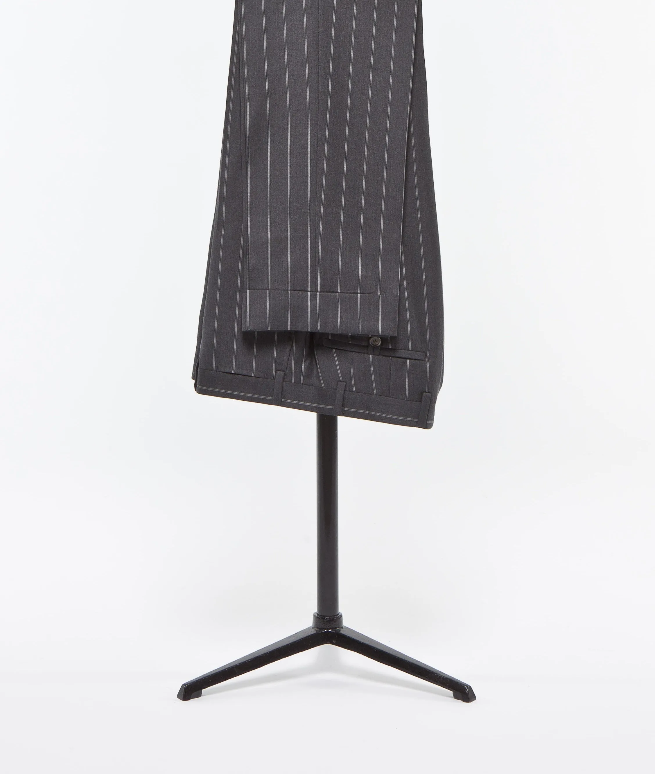 Charcoal Gray Pinstripe - Super 130s 100%  Wool