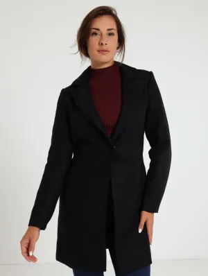 Charlotte Single Breasted Coat - Black