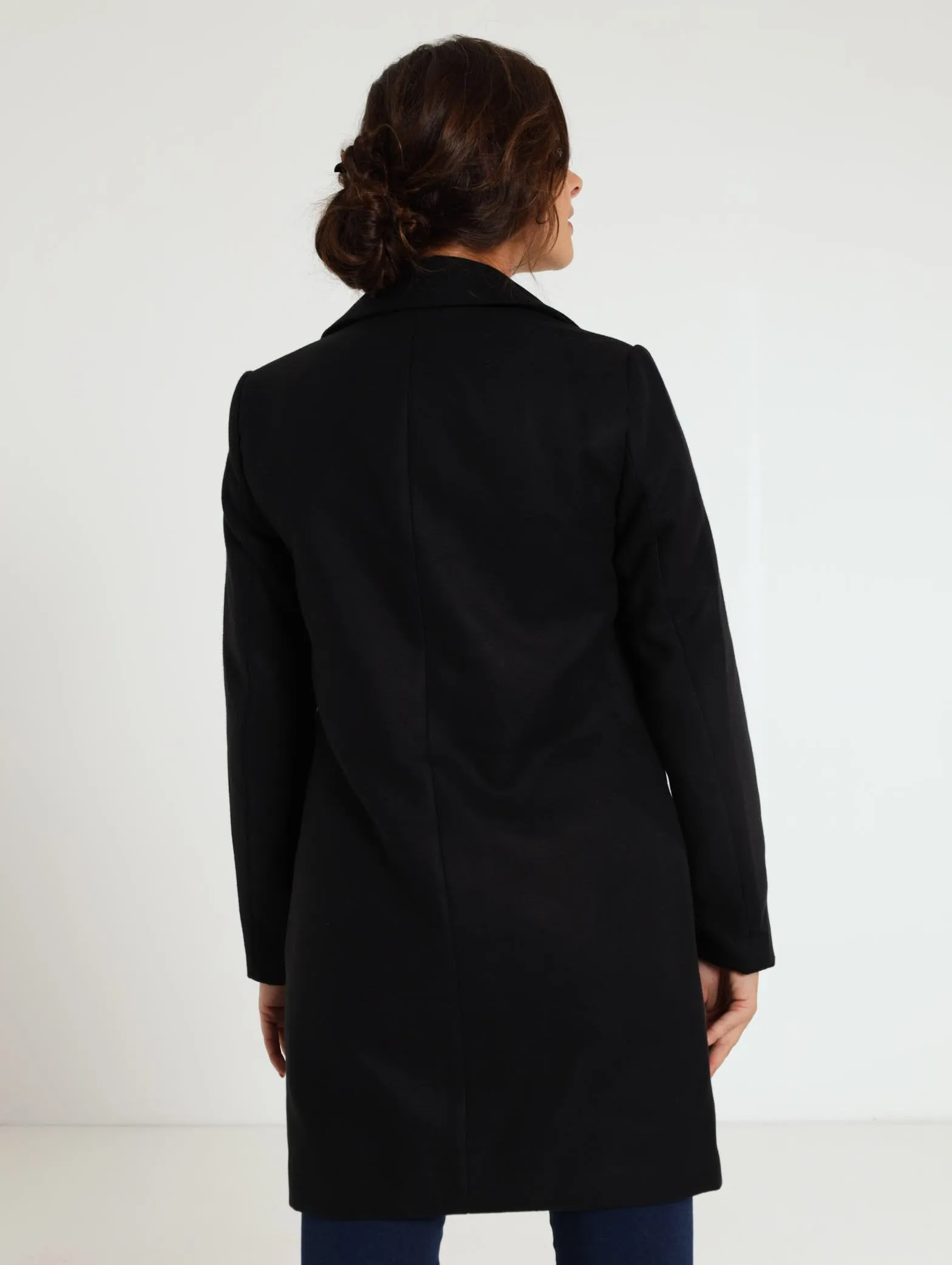 Charlotte Single Breasted Coat - Black