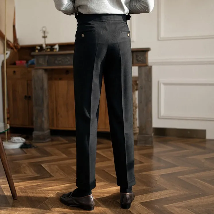Cipressa Gurkha Straight Fit Pleated Trousers
