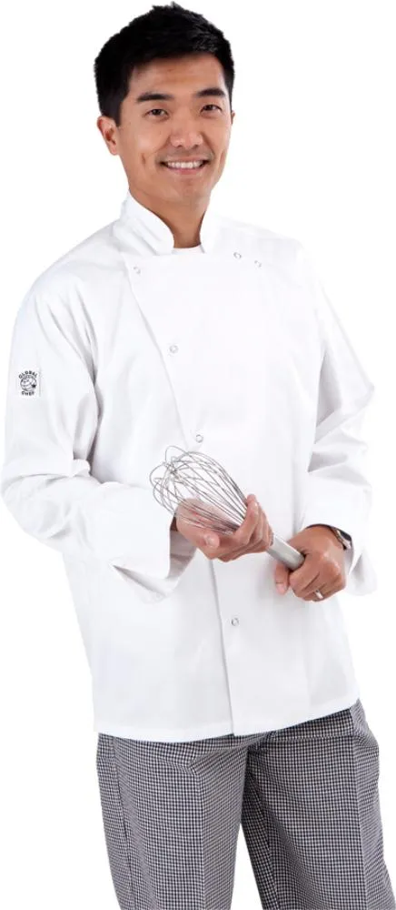Classic White Long Sleeve Chef Jacket (Ring Snaps)