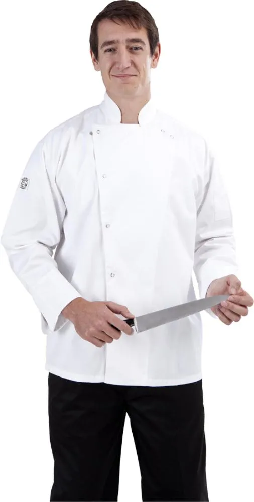 Classic White Long Sleeve Chef Jacket (Ring Snaps)