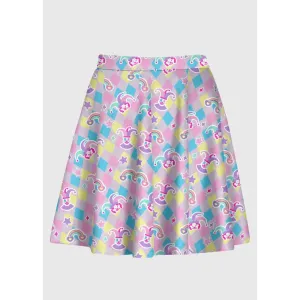 Clown Kei Pastel Skirt for a Playful and Whimsical Look