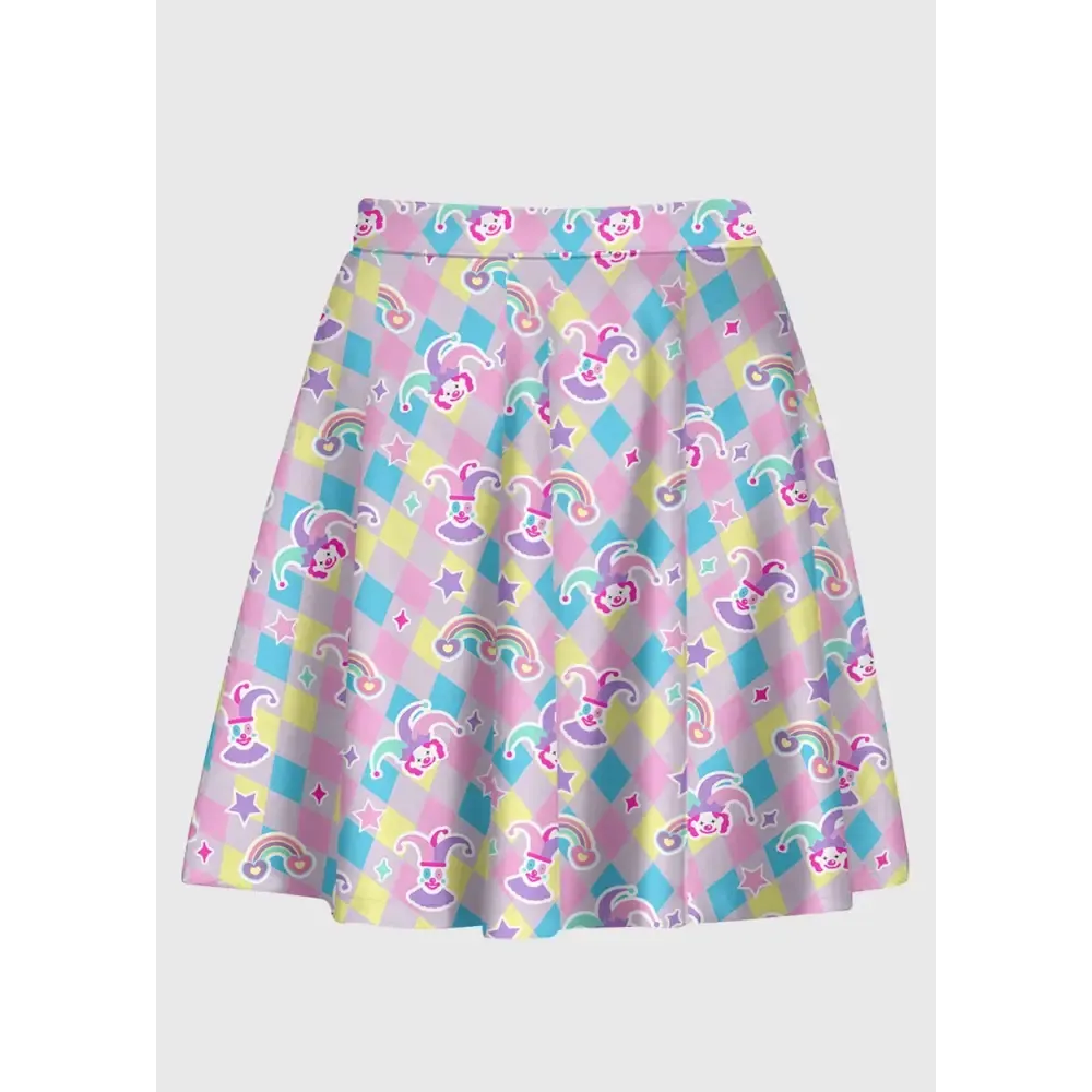 Clown Kei Pastel Skirt for a Playful and Whimsical Look