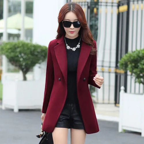 Coat Women Wool Womens Jackets Coats Long