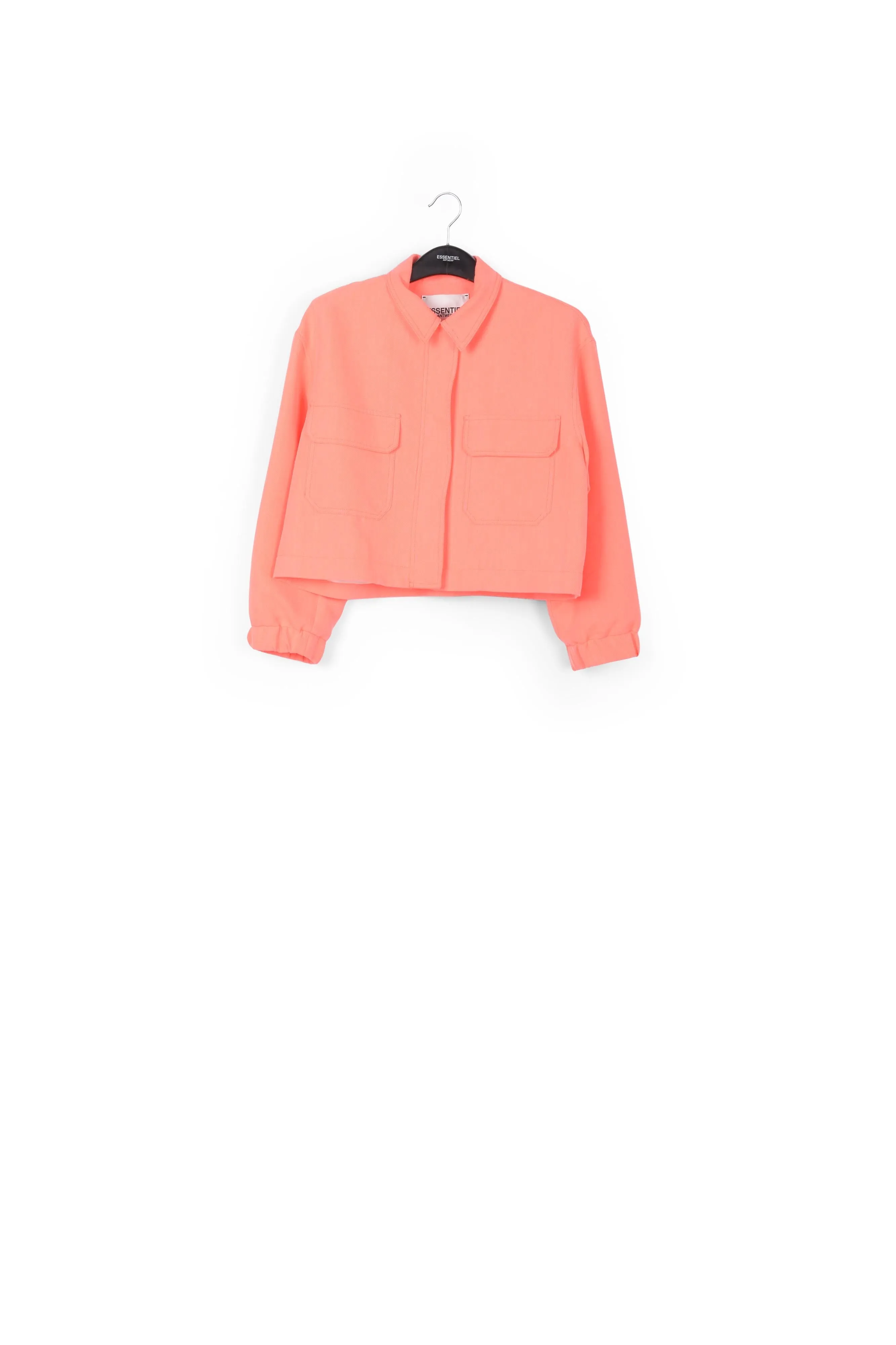 Coral red cropped jacket