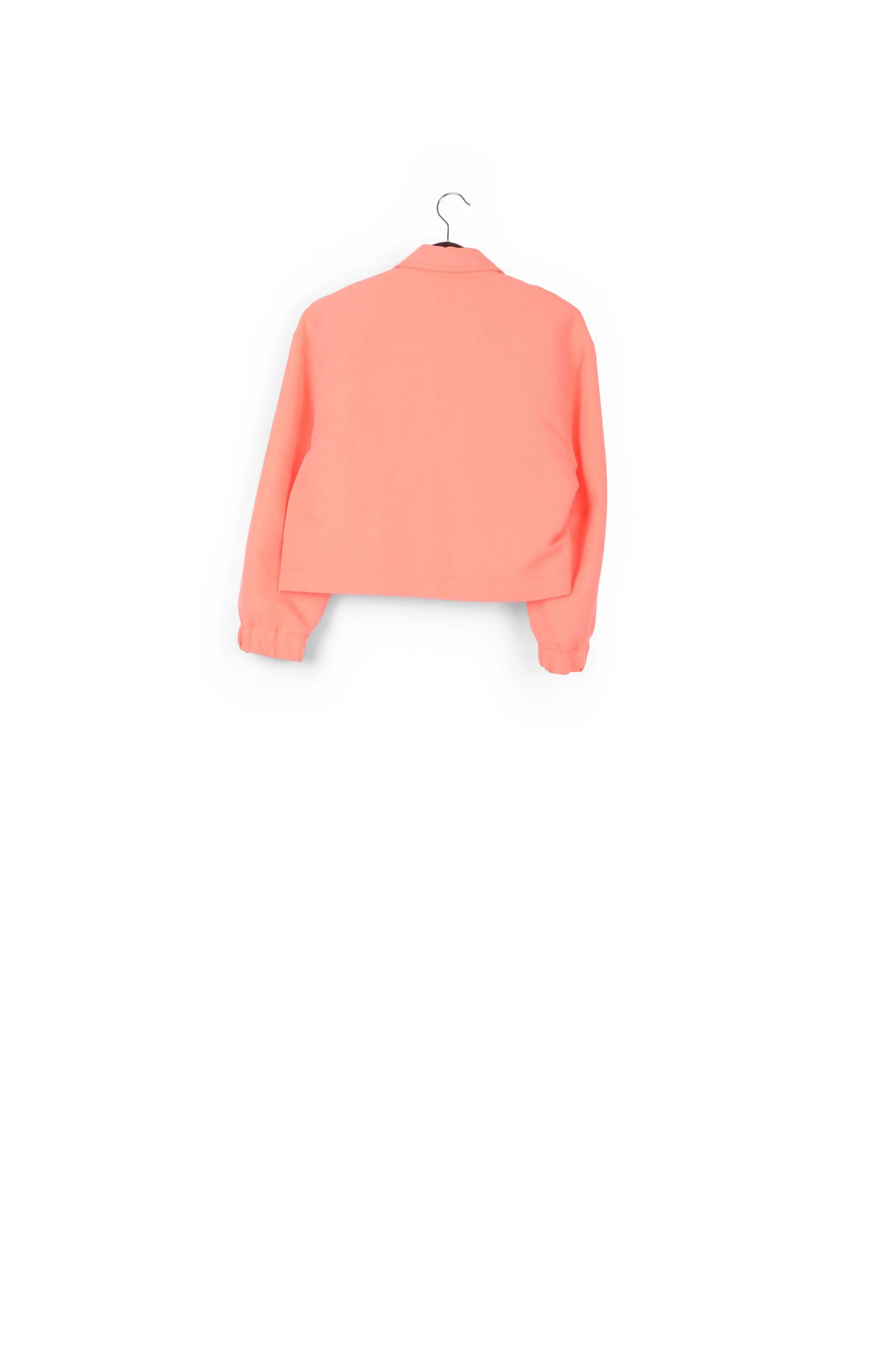 Coral red cropped jacket