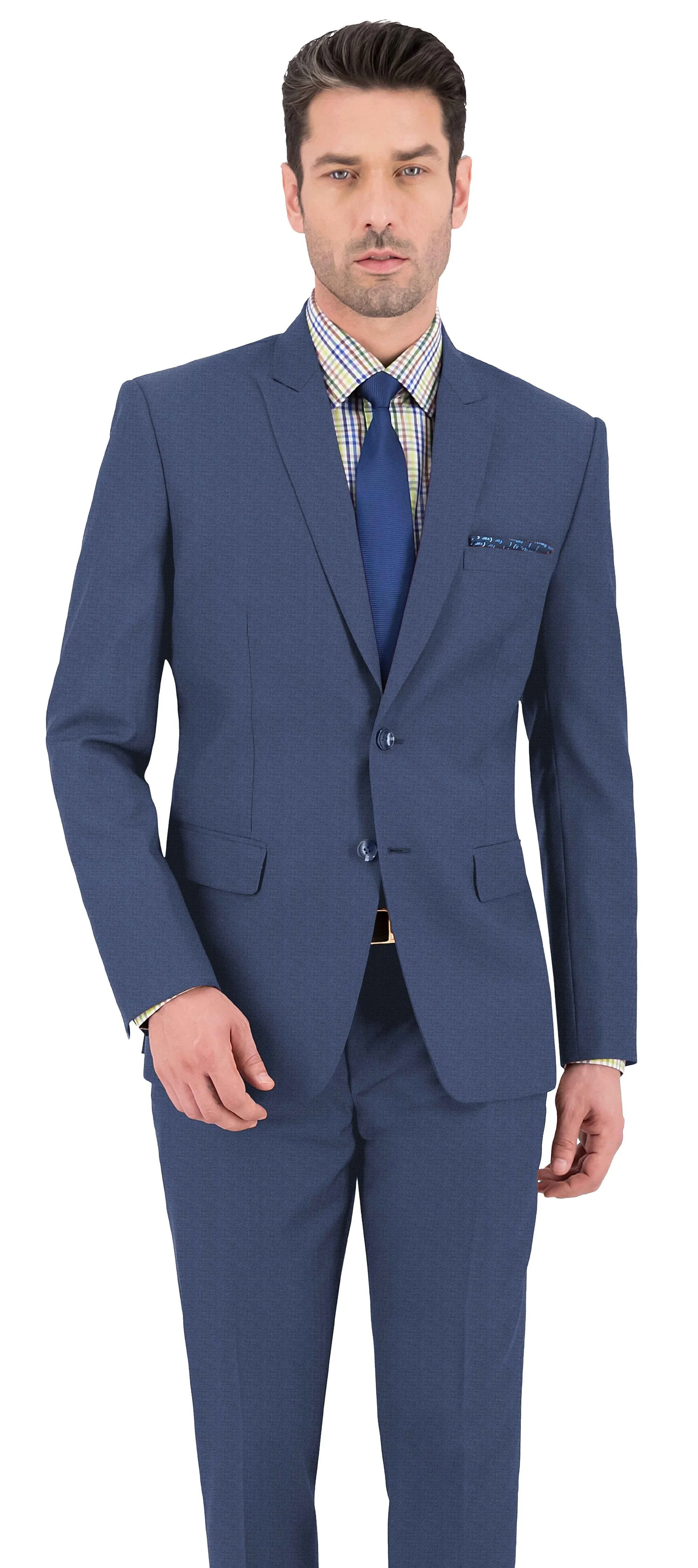 Cornflower Blue Texture Plain Suit