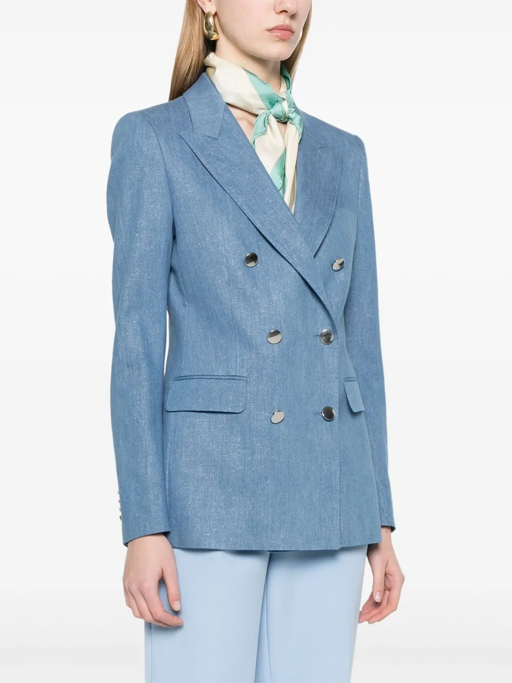 Cotton double-breasted jacket