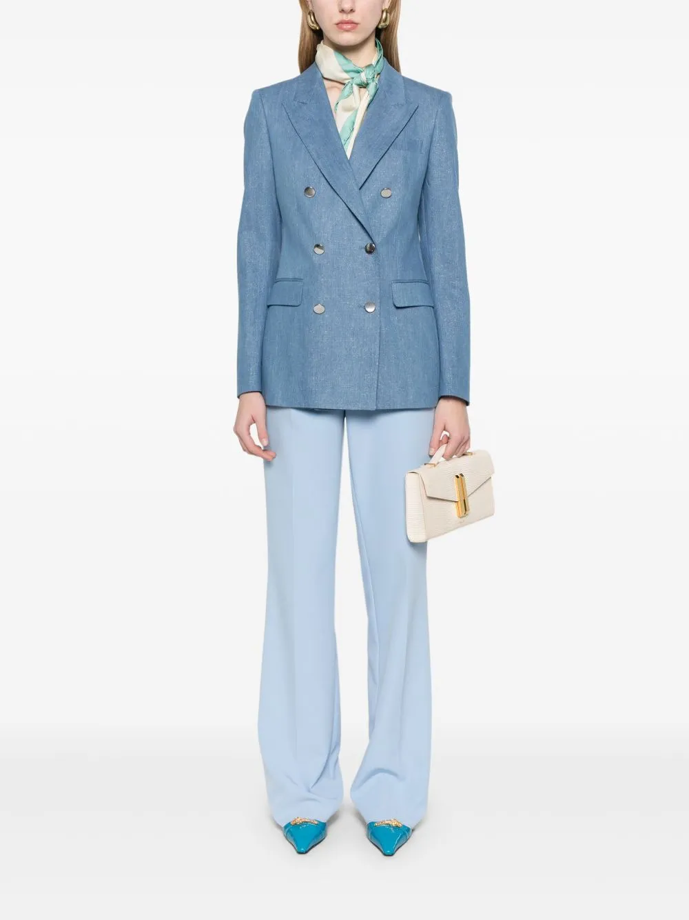 Cotton double-breasted jacket