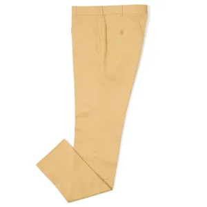 Cotton Flat-Front Trouser
