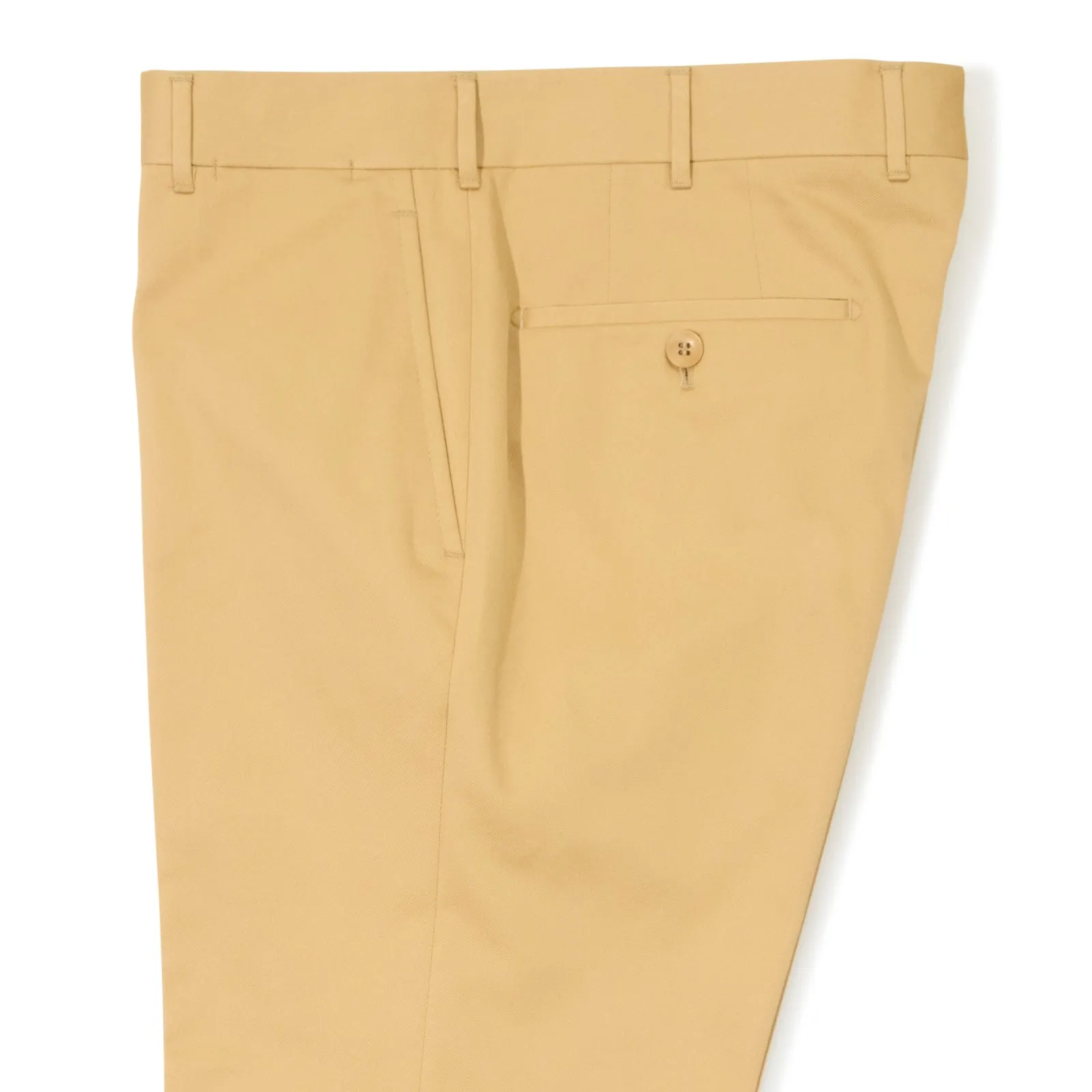 Cotton Flat-Front Trouser