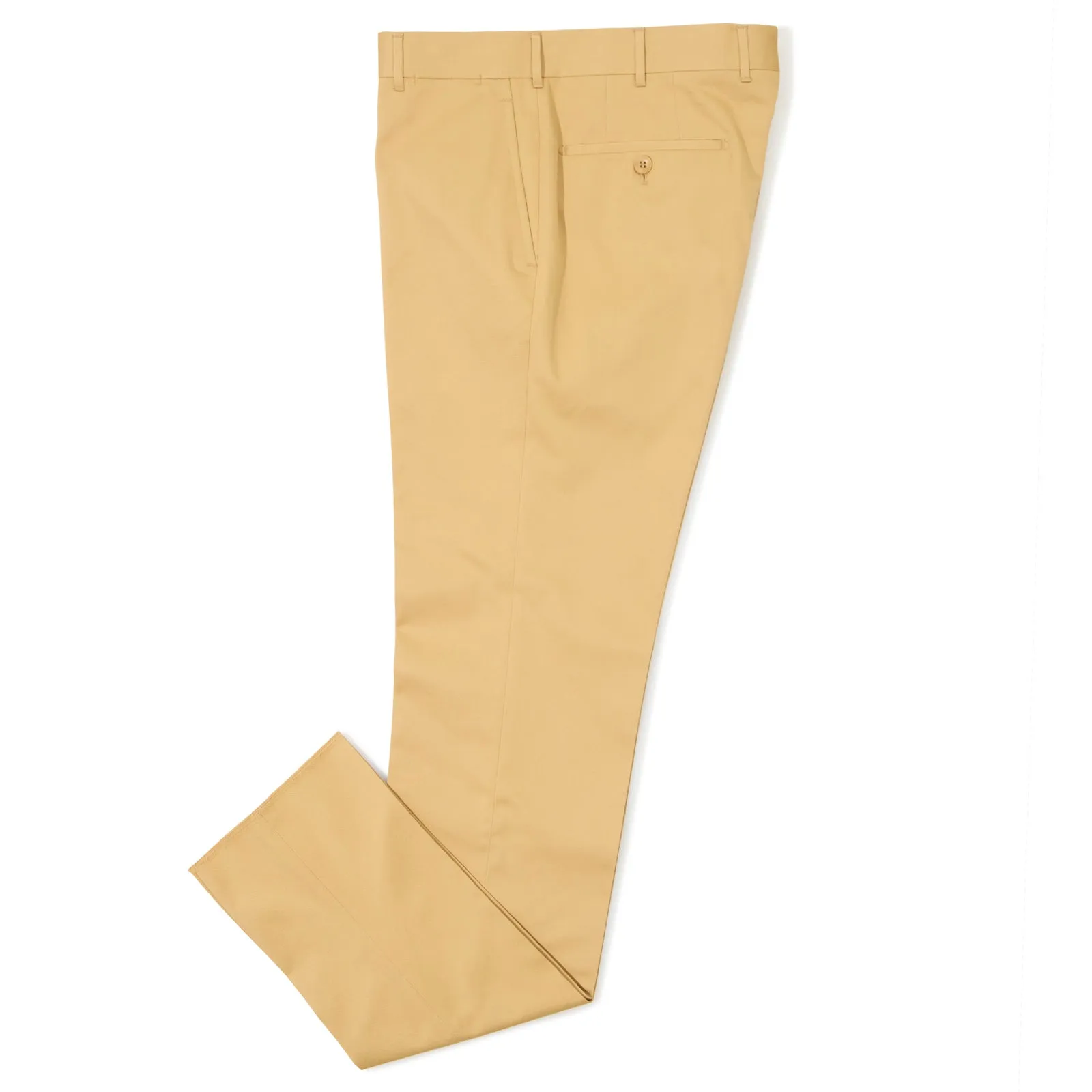 Cotton Flat-Front Trouser
