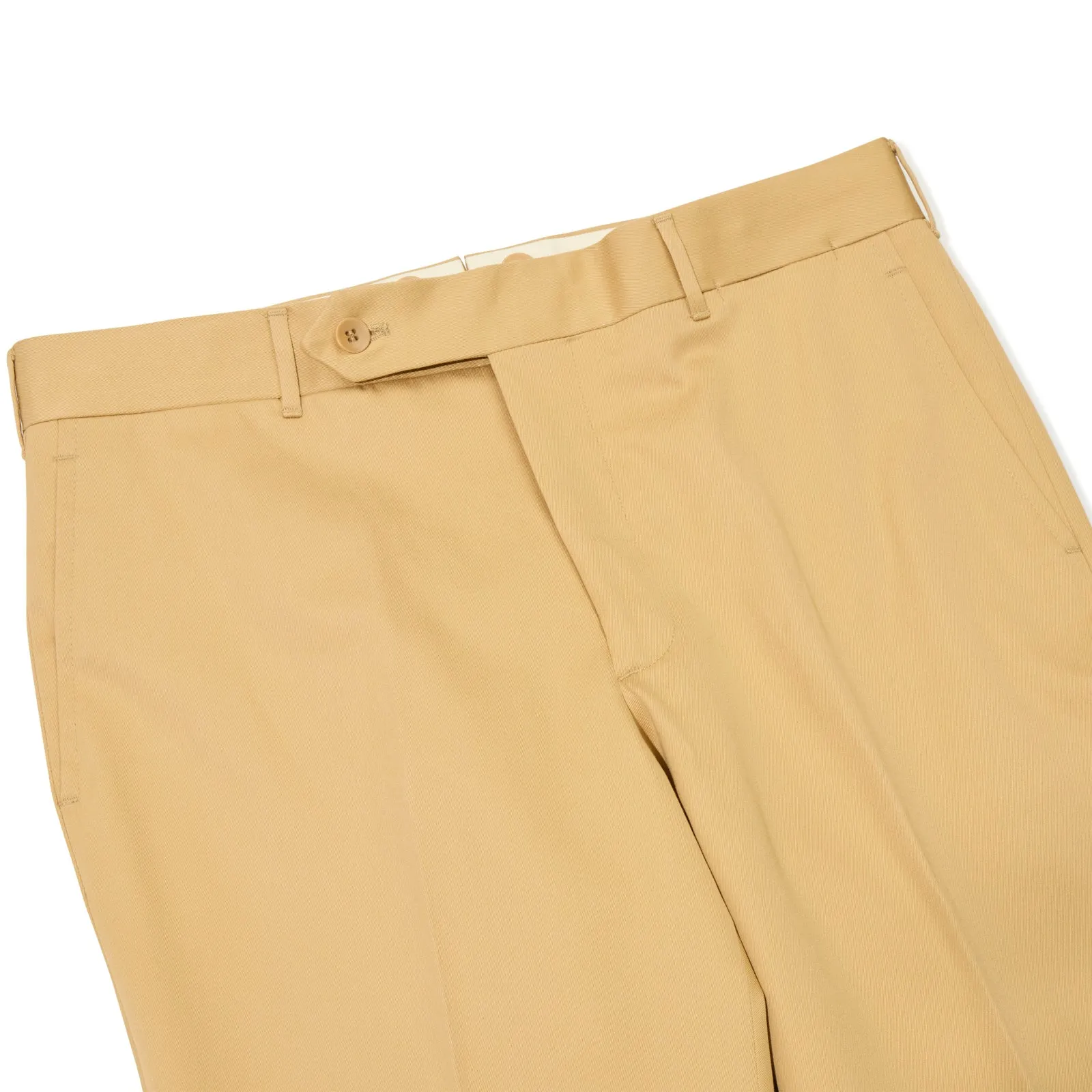 Cotton Flat-Front Trouser