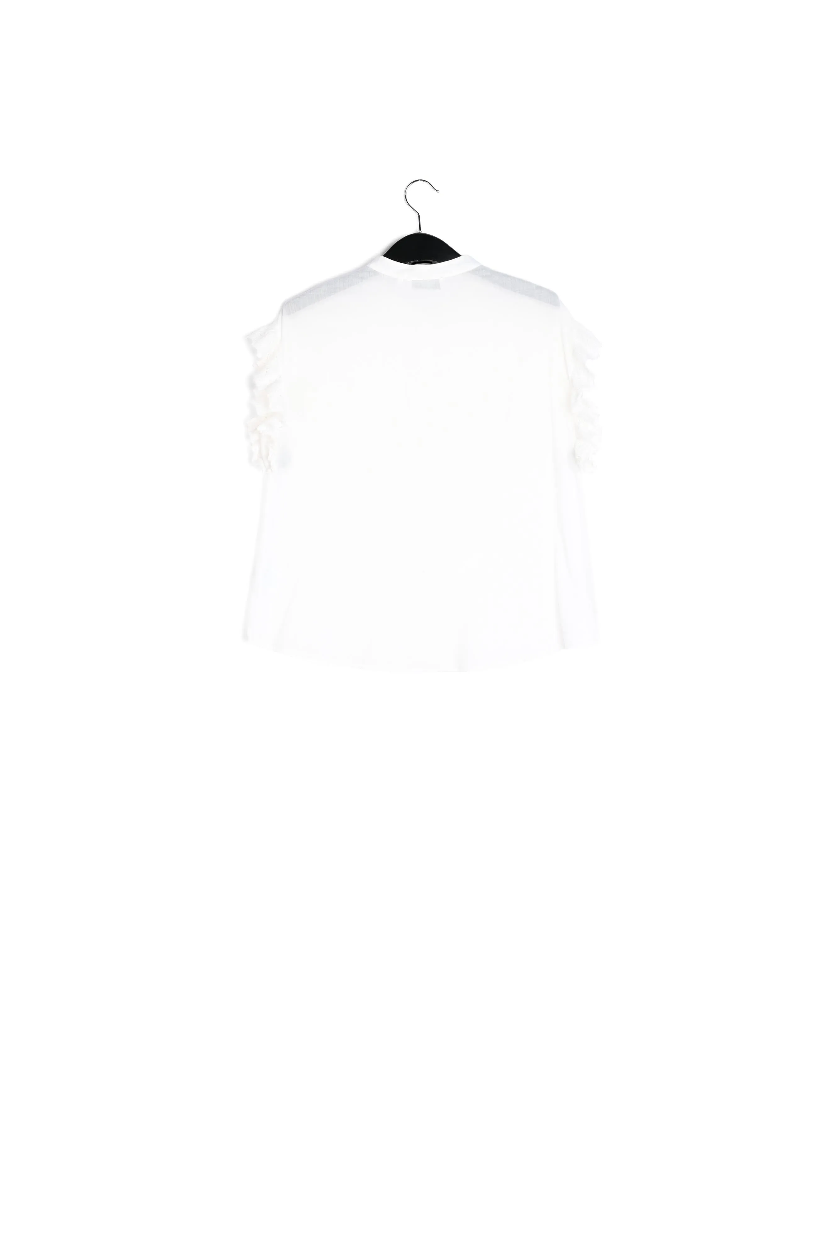 Cream ruffled top