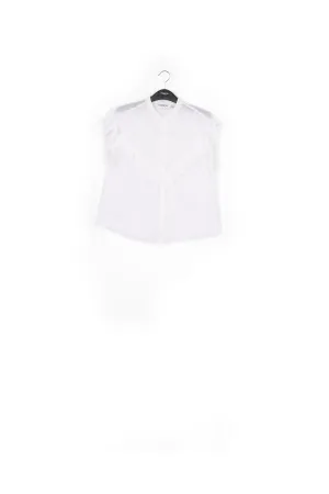 Cream ruffled top