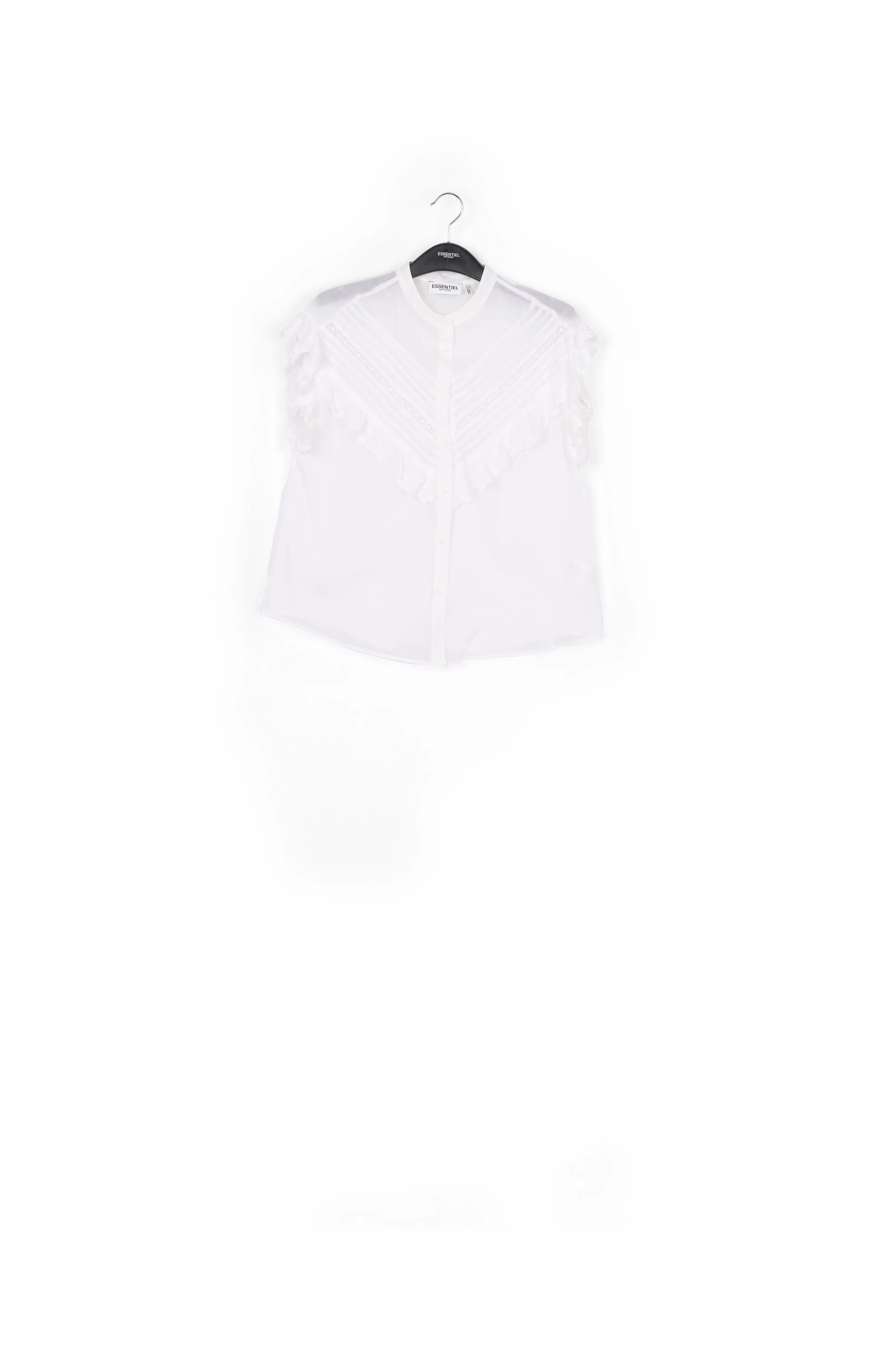 Cream ruffled top