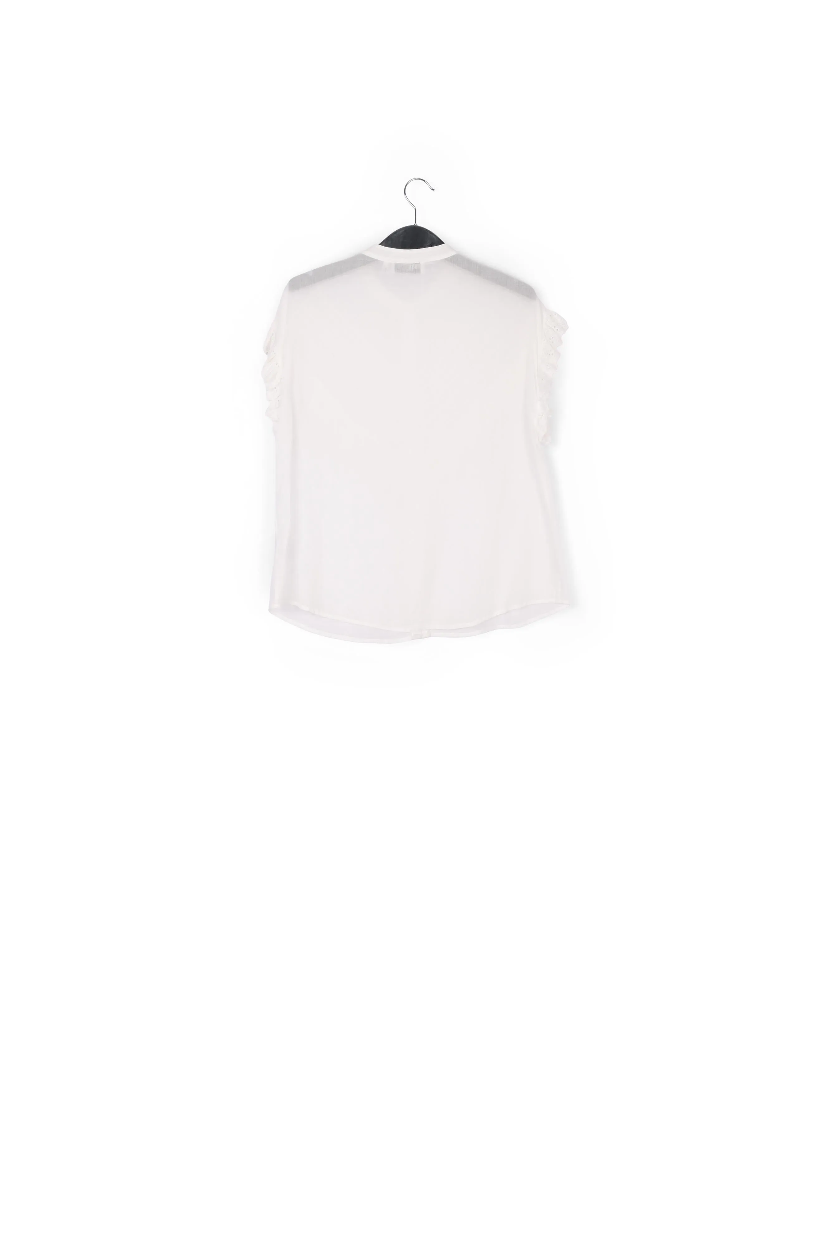 Cream ruffled top