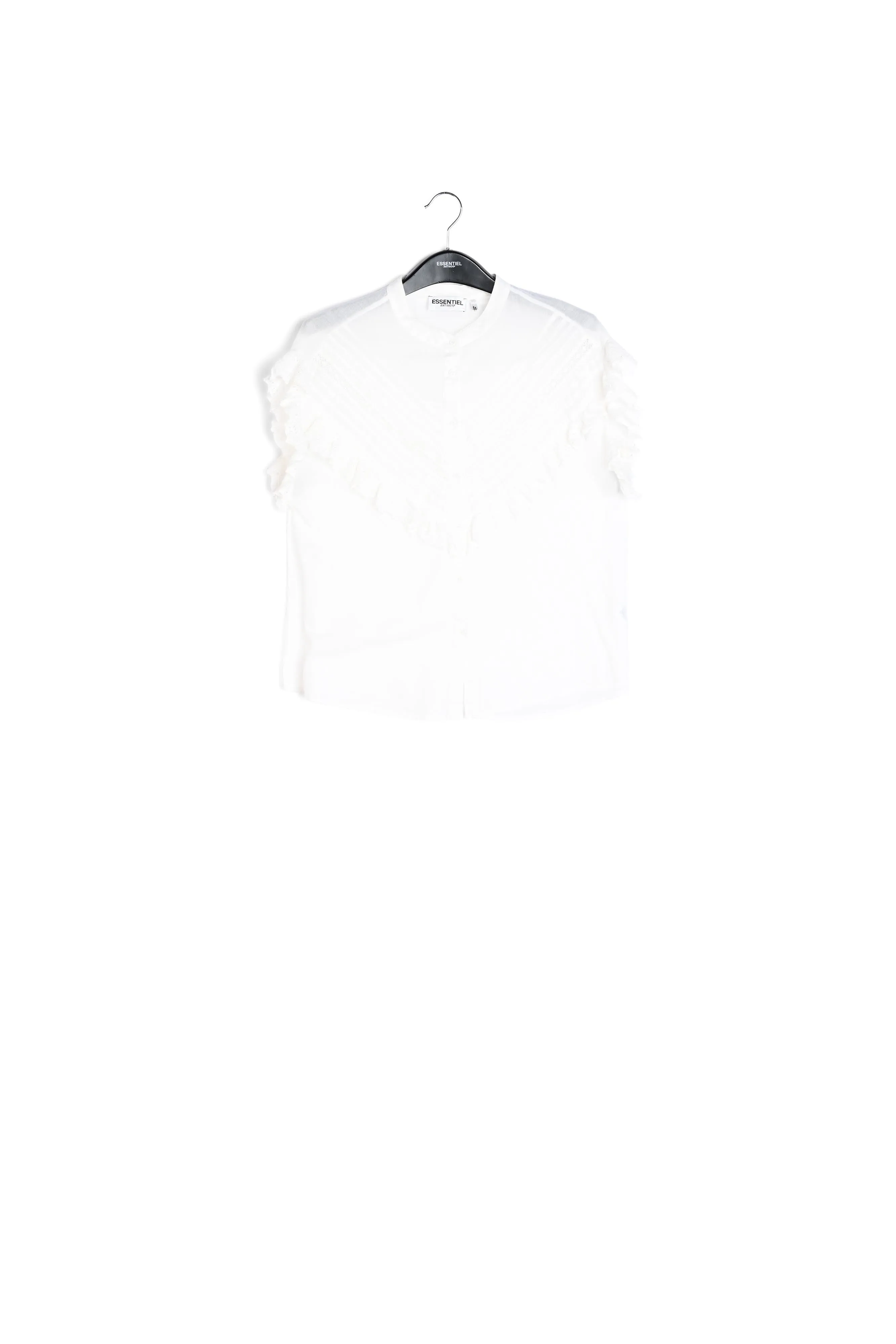 Cream ruffled top