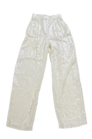 Cream Sequin Trousers