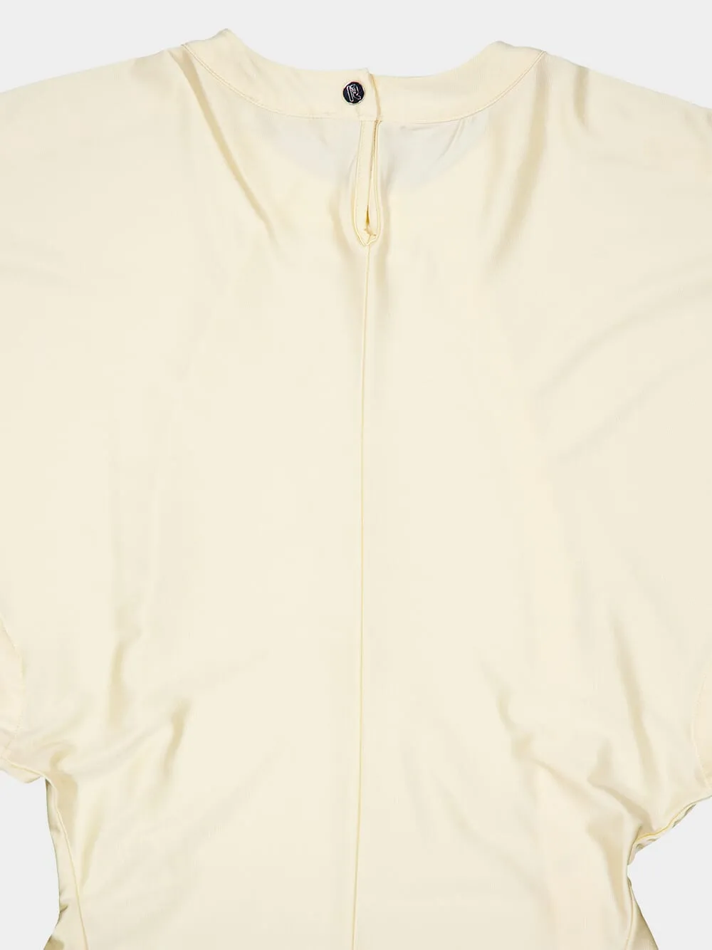 Crème Anglaise Draped Blouse