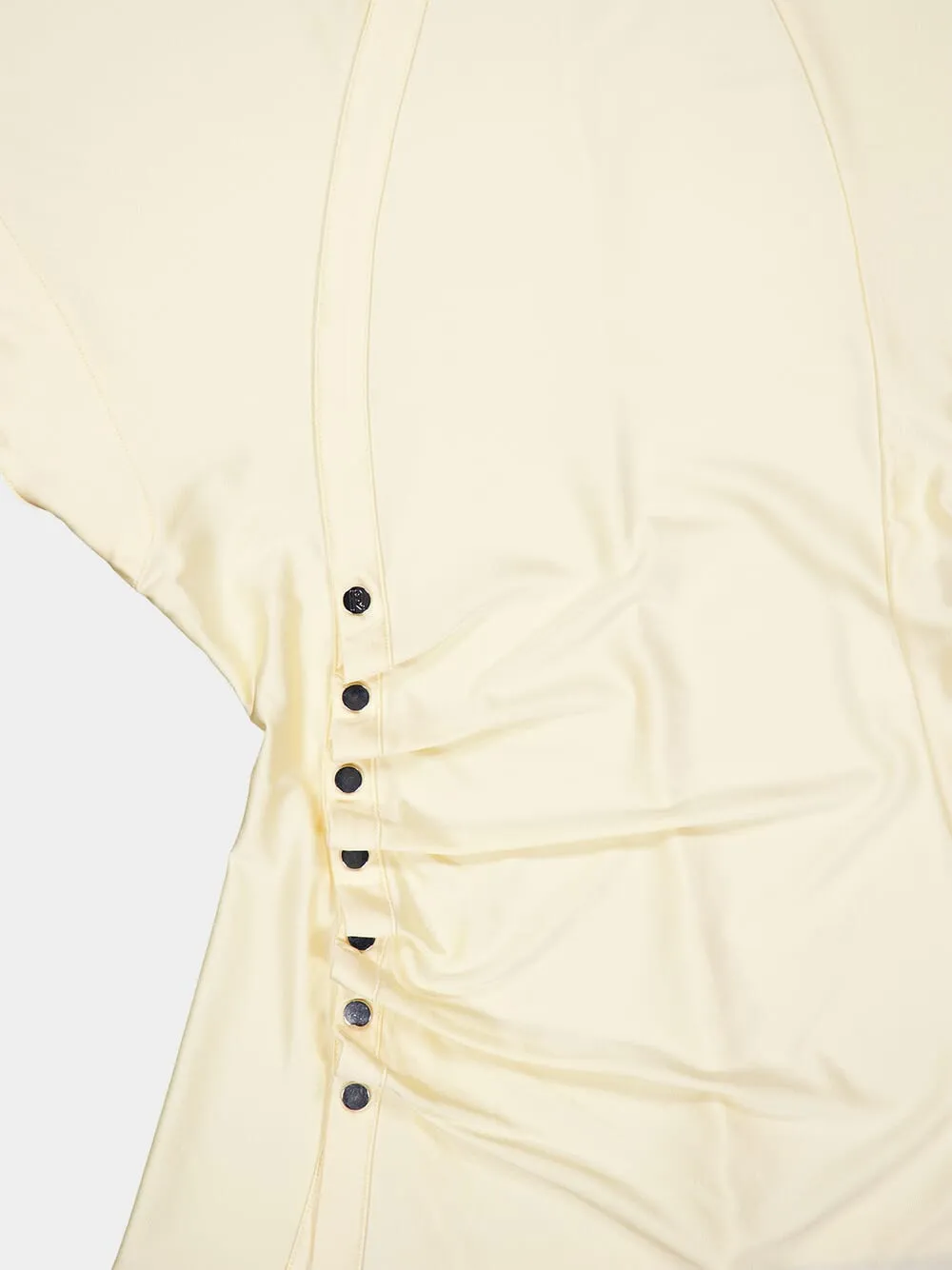 Crème Anglaise Draped Blouse