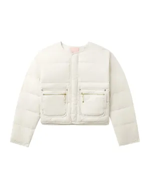 Crop oversized puffer jacket