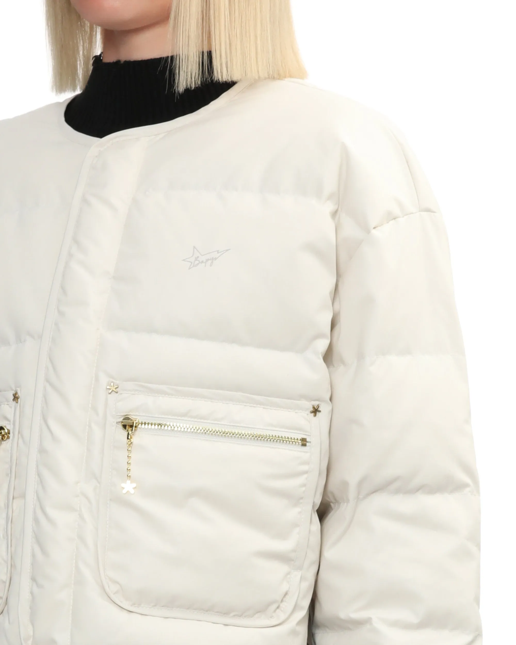 Crop oversized puffer jacket