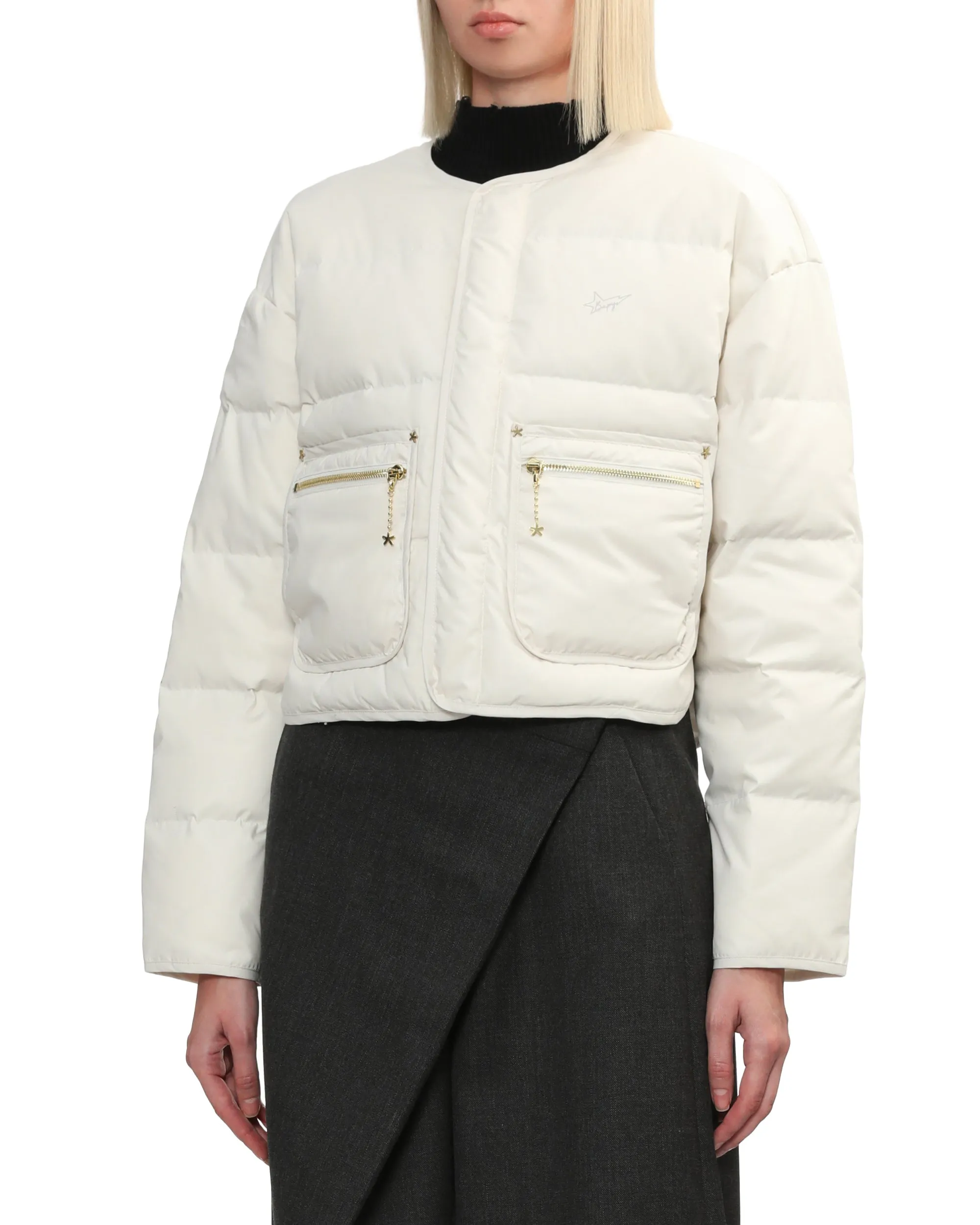 Crop oversized puffer jacket