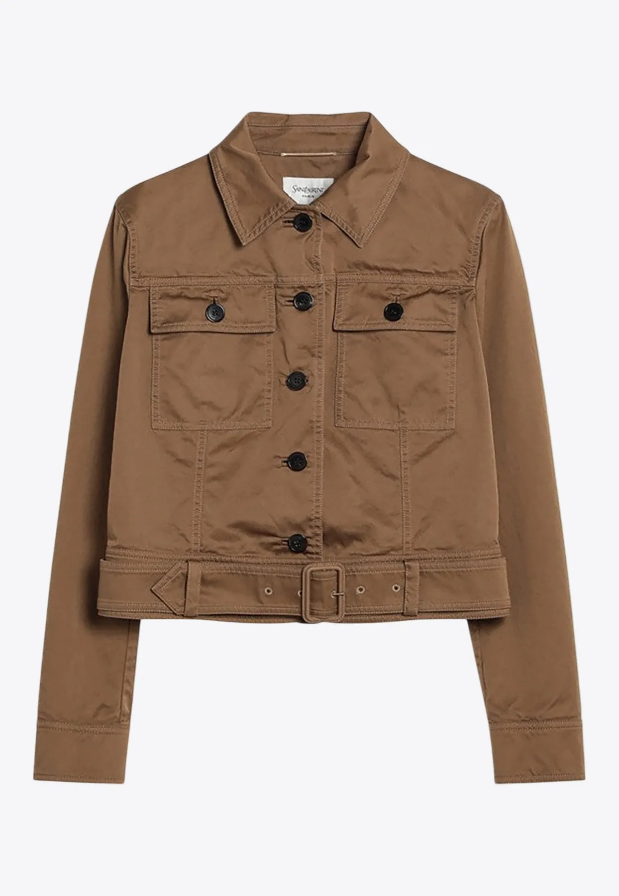 Cropped Belted Jacket