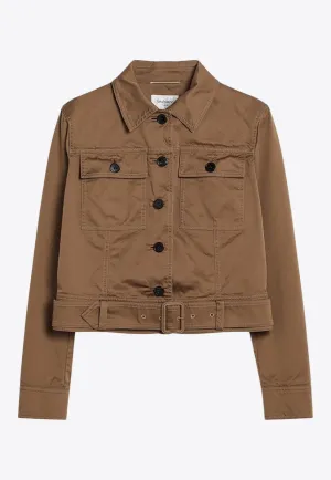 Cropped Belted Jacket