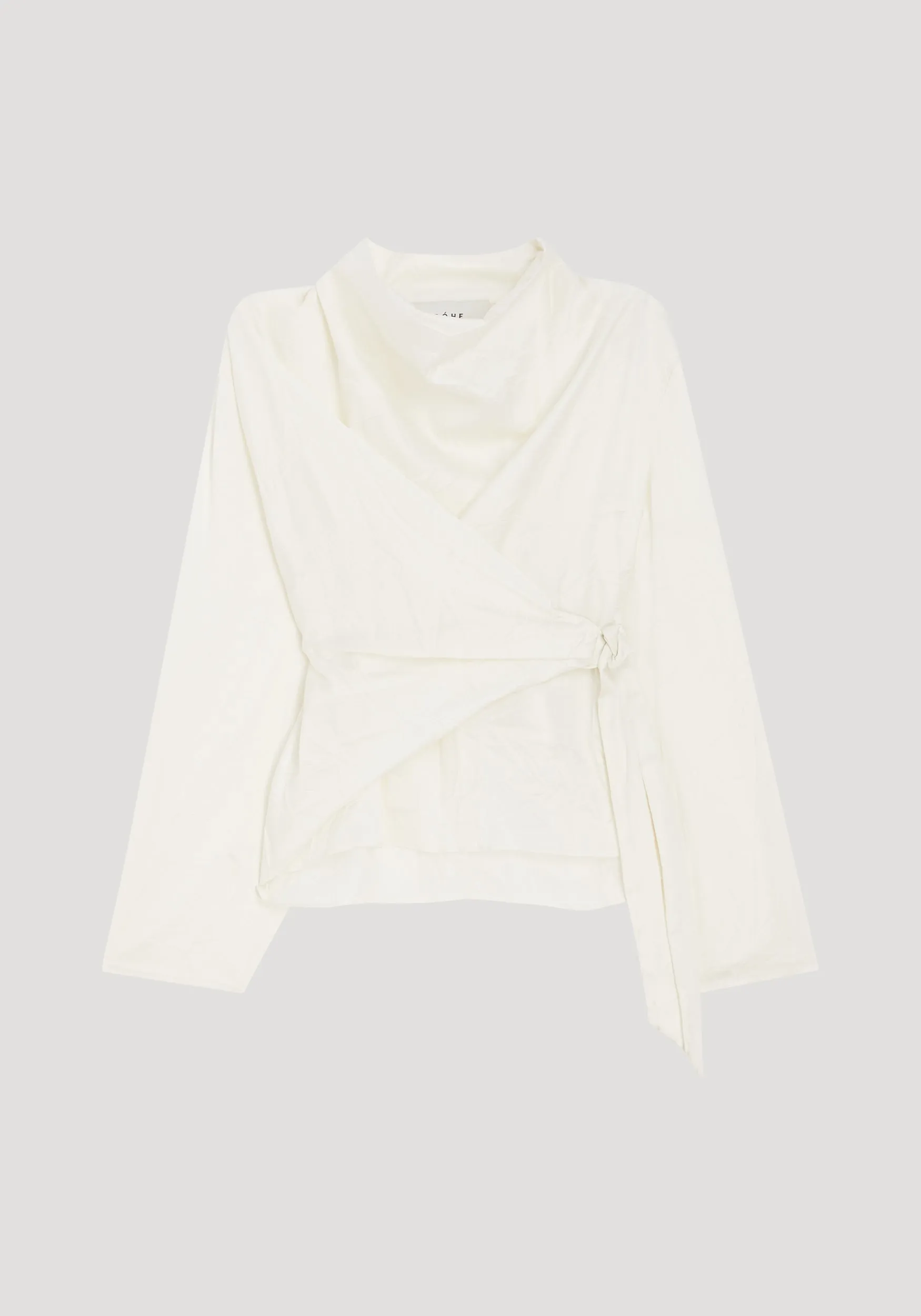 Crushed satin top | Cream (O)