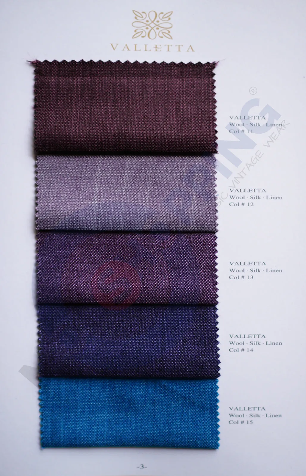 Custom 3 Piece Suit -  Valletta Fabric Collection 3 Piece Suit