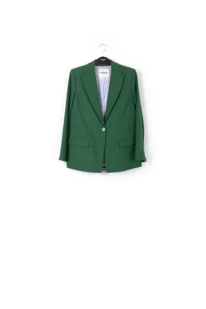 Dark green single-breasted blazer