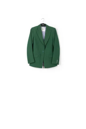 Dark green single-breasted blazer