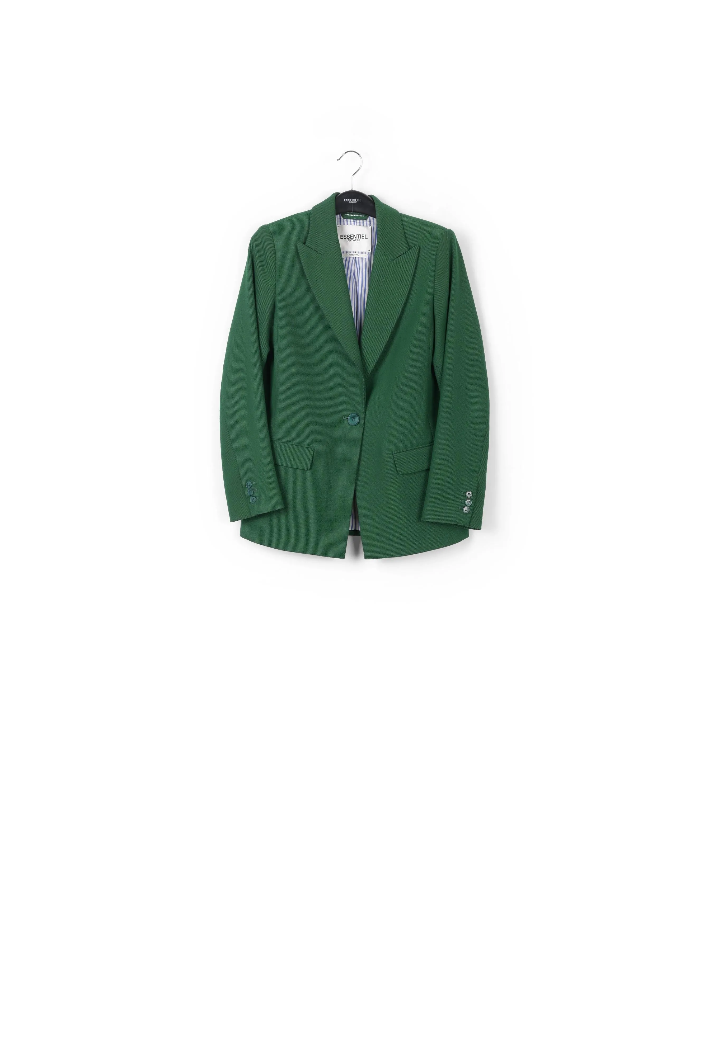 Dark green single-breasted blazer